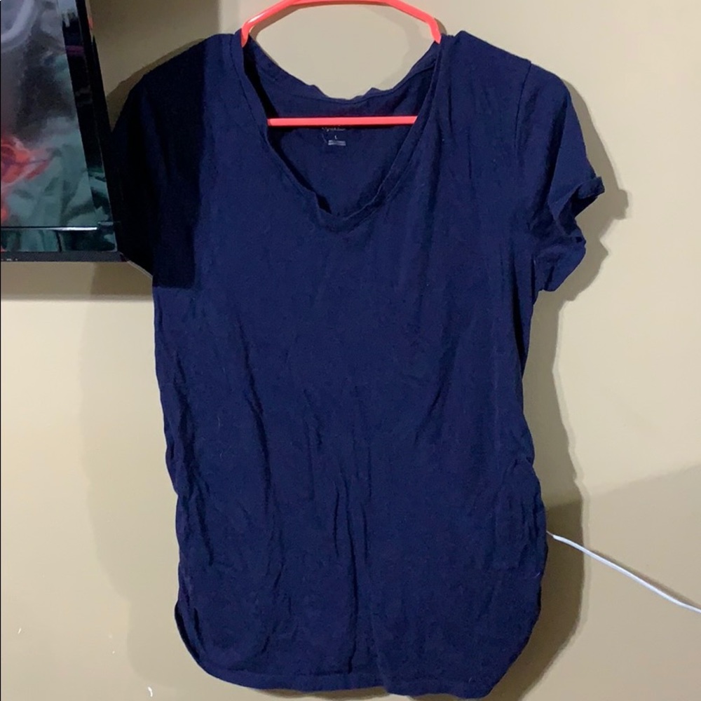 Dark blue maternity vneck